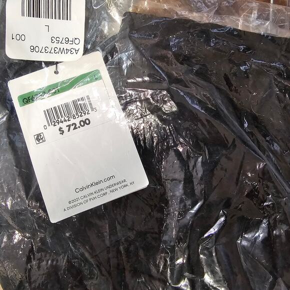 CALVIN KLEIN Bonded Flex Bodysuit QF6753 Black Large NWT - Picture 5 of 5